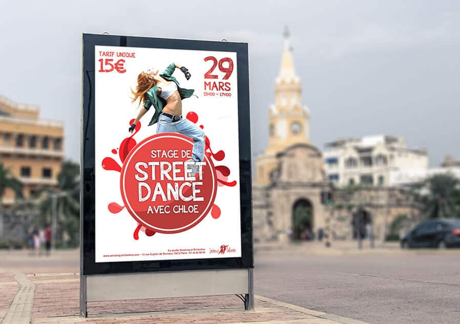 Dance school poster design by